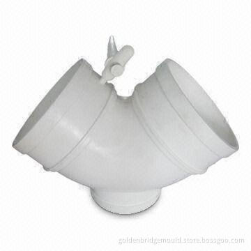 Plastic Mold Design Service for Water Pipe Connector Molds, Made of PVC Material